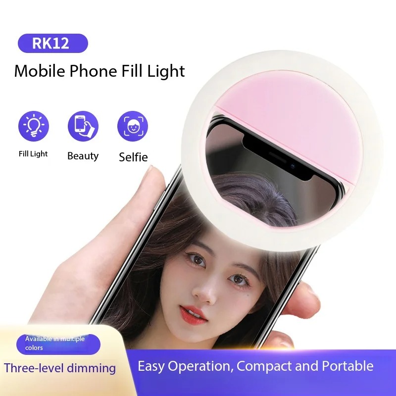 Photography Lighting Accessories - Akumulatorowa lampka selfie z klipsem, 3-stopniowa