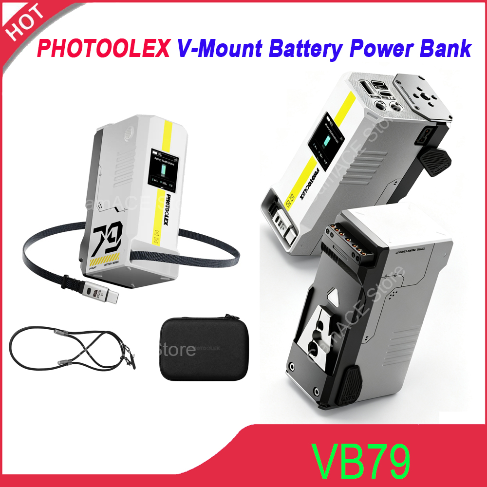 V Mount Battery - PHOTOOLEX 79Wh 5500mAh Bateria V-Mount, 100W
