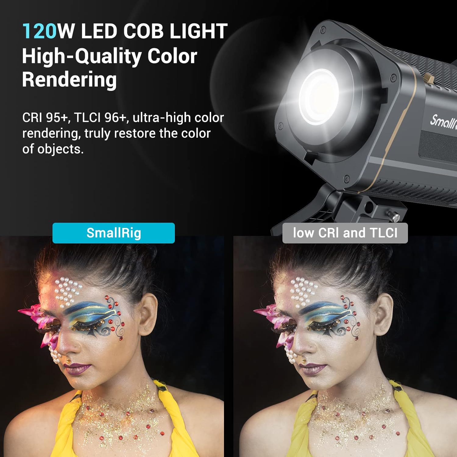 SmallRig RC 120D 120W COB LED  – V Mount Battery recenzja i cena