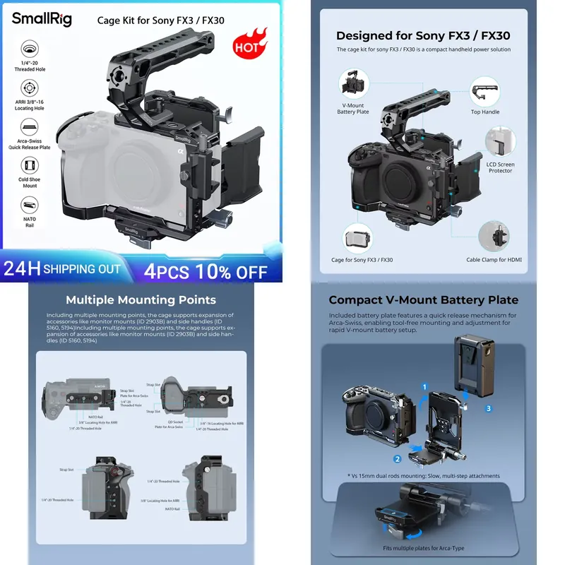 Zestaw klatki Brand For SmallR – V Mount Battery recenzja i cena