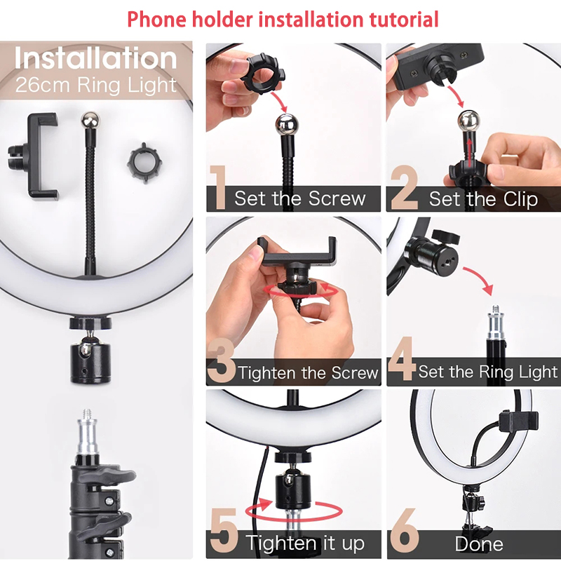 Lampa wideo 16/26/33cm, pierśc – Photography Lighting Continuous recenzja i cena