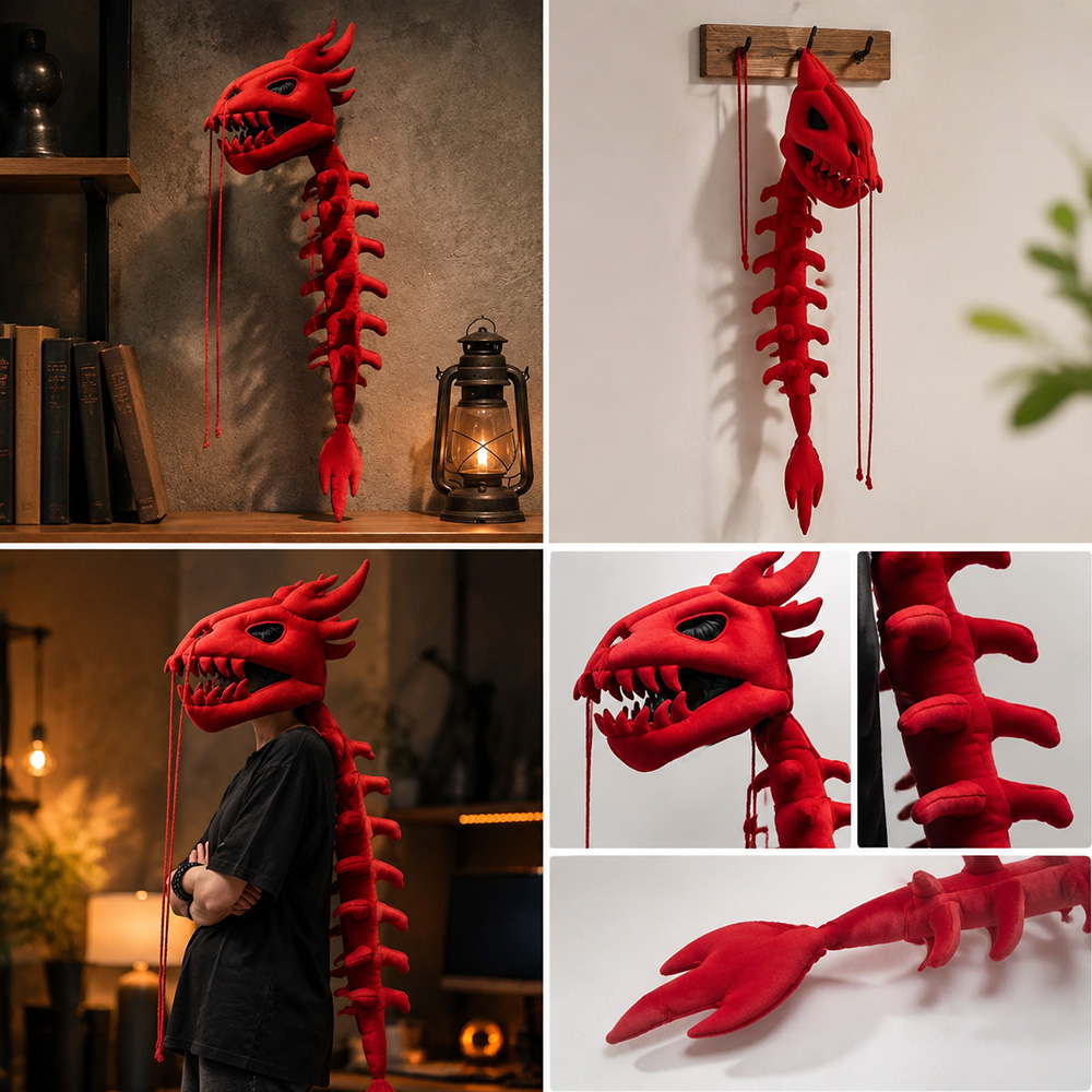 Pluszowy kaptur z czaszką smok – Photography Lighting Accessories recenzja i cena